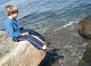 Fun on an Orcas beach